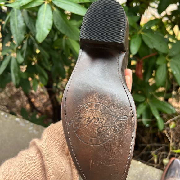 Lucchese Madras Chocolate Goat Skin Snip Tie Cowboy Western Boost size 5.5 NWT - Picture 6 of 6